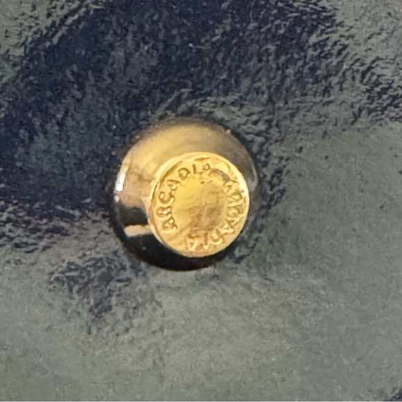 Arcadia Navy Patent Leather Bag Made In Italy - Picture 12 of 16